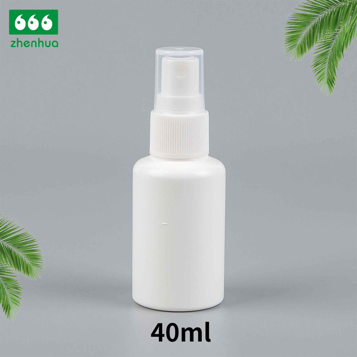 15ml 20ml 30ml 40ml White Round HDPE Medical Mist Sprayer Bottle Empty Portable Liquid Spray Bottle