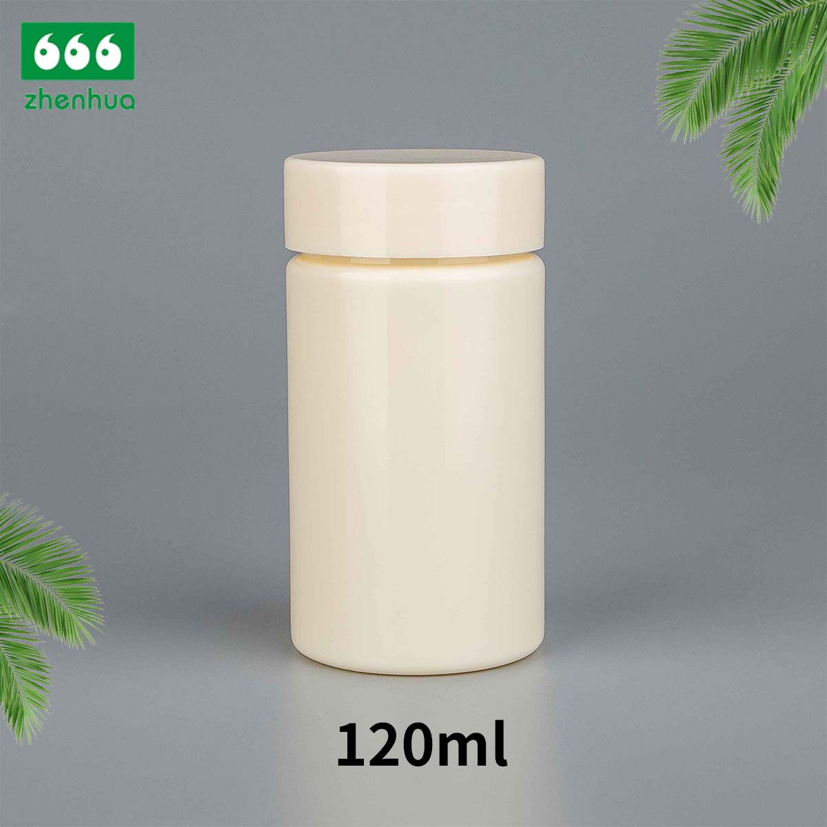 80/120ml Cylinder Wide Mouth PET Solid Medicine Bottle White PE Lined Screw Cap/CRC Cap