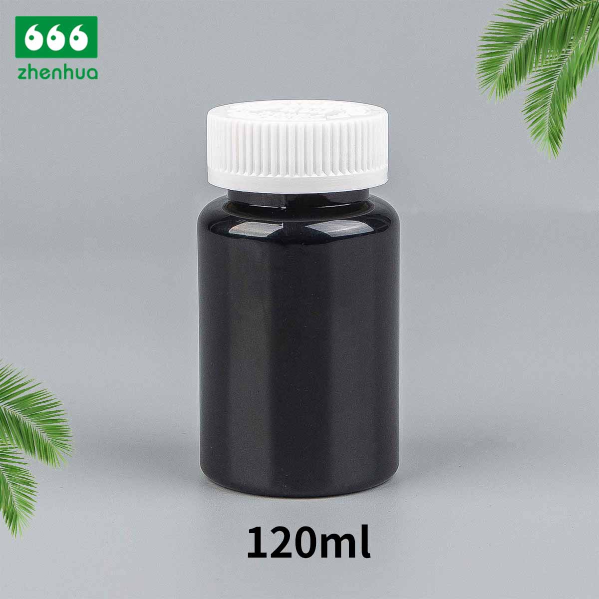 100/120/150/180ml Clear Round Capsule/Vitamin PET Bottle with PE Lined Screw Cap/Aluminum Cap