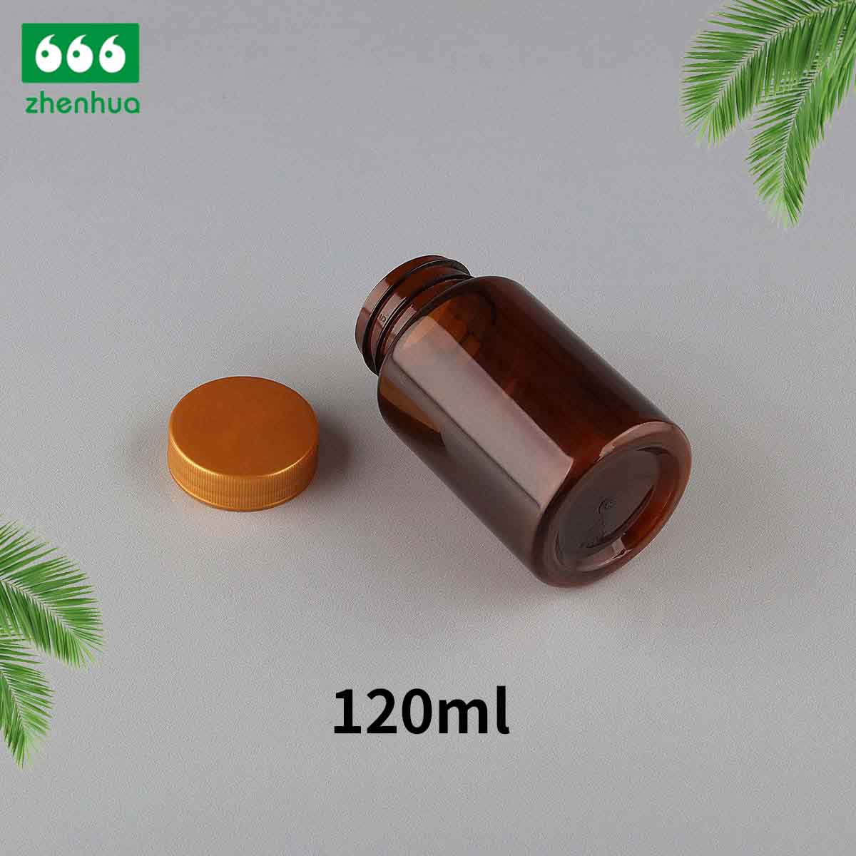 100/120/150/180ml Clear Round Capsule/Vitamin PET Bottle with PE Lined Screw Cap/Aluminum Cap