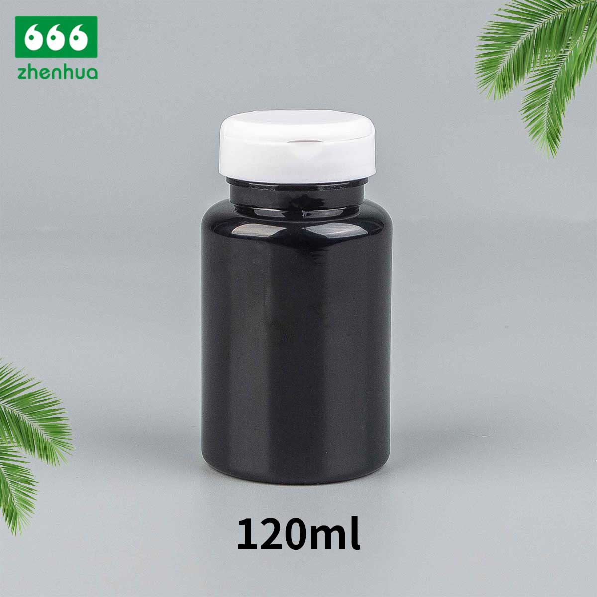 100/120/150/180ml Clear Round Capsule/Vitamin PET Bottle with PE Lined Screw Cap/Aluminum Cap