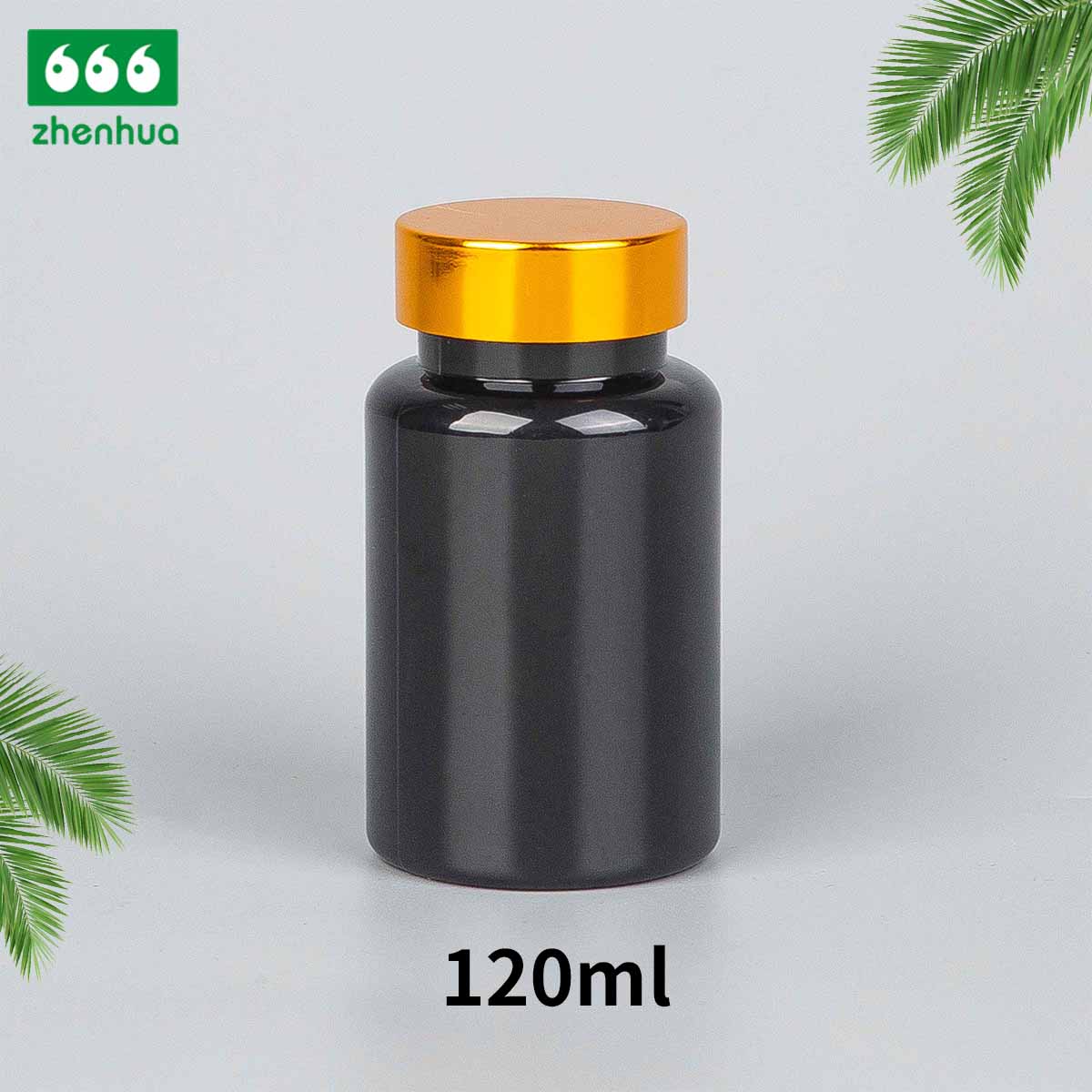 100/120/150/180ml Clear Round Capsule/Vitamin PET Bottle with PE Lined Screw Cap/Aluminum Cap
