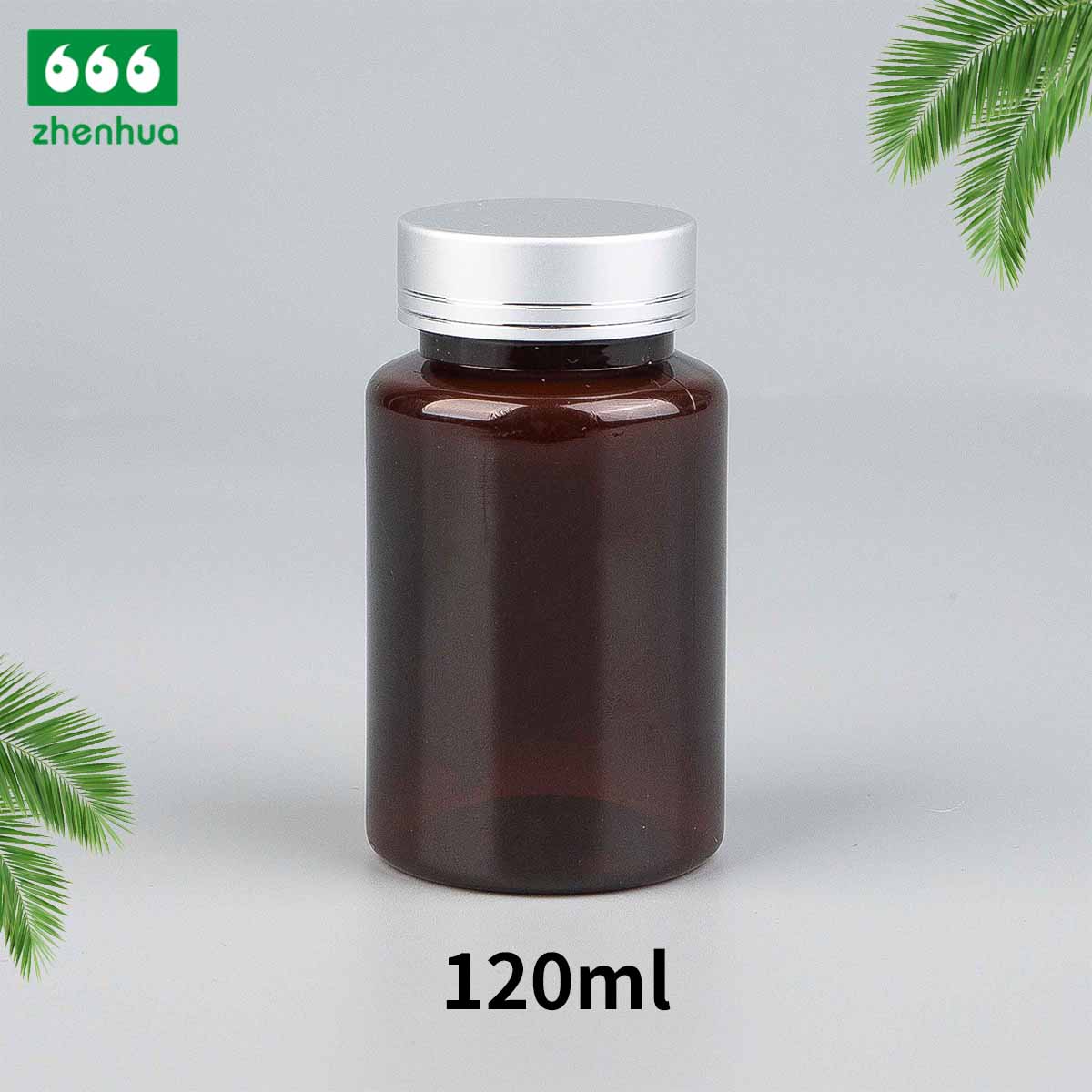 100/120/150/180ml Clear Round Capsule/Vitamin PET Bottle with PE Lined Screw Cap/Aluminum Cap