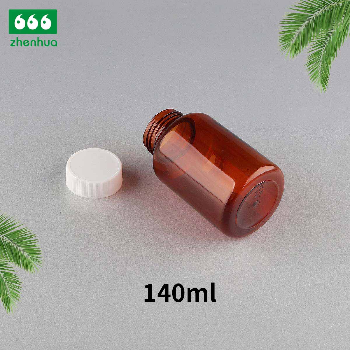 90cc 100cc 140cc 180cc Eco-friendly PET Amber Pharmaceutical Dietary Supplement Bottles Dispensing Bottles with PE High Screw Cap