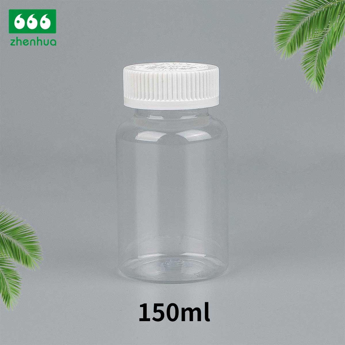 100/120/150/180ml Clear Round Capsule/Vitamin PET Bottle with PE Lined Screw Cap/Aluminum Cap