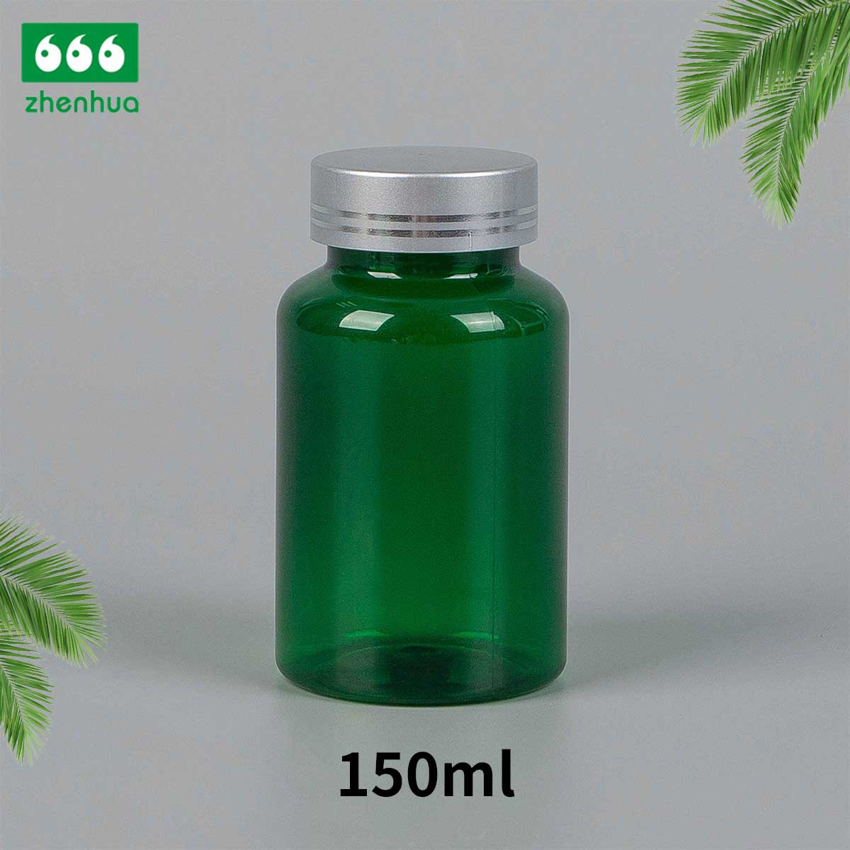 100/120/150/180ml Clear Round Capsule/Vitamin PET Bottle with PE Lined Screw Cap/Aluminum Cap