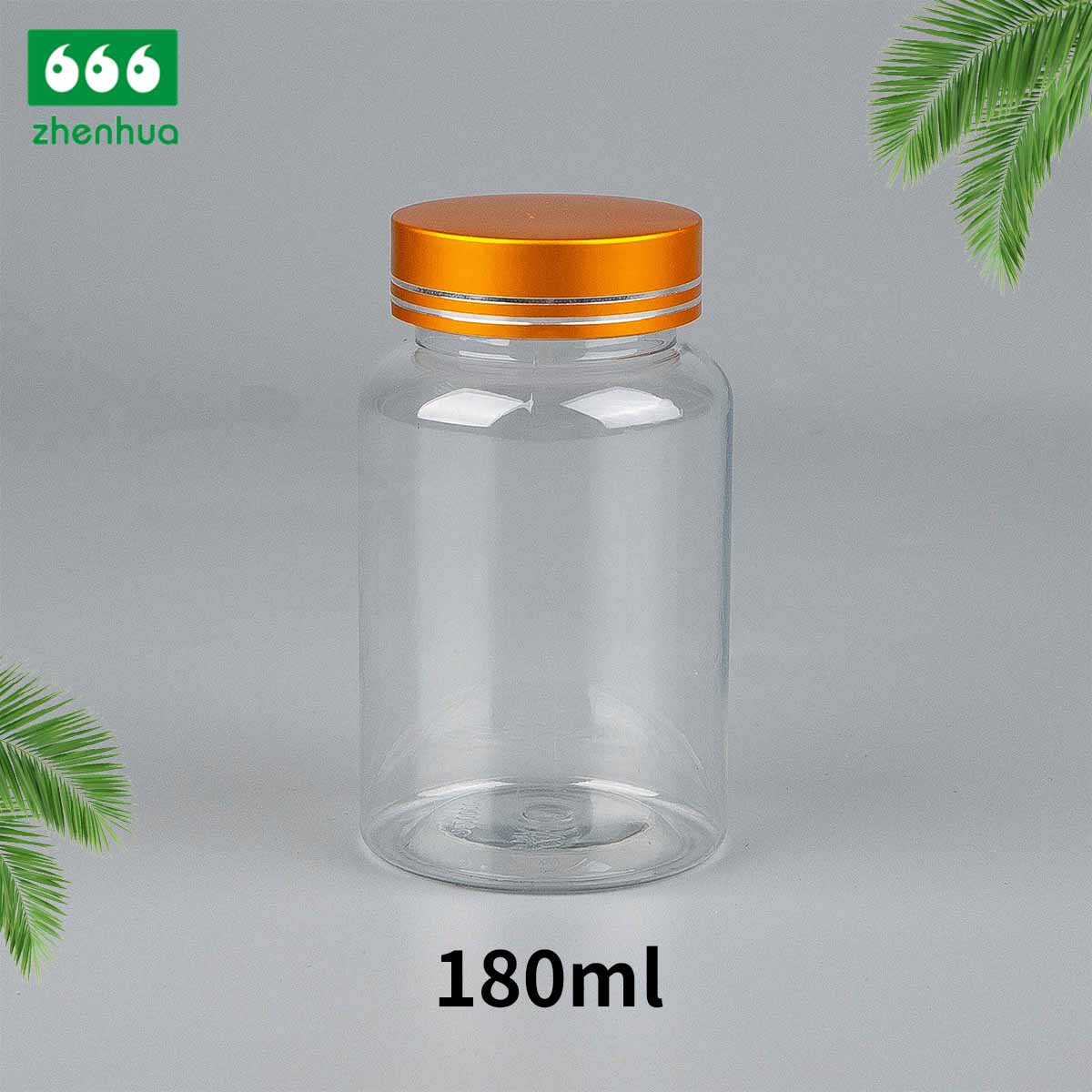 100/120/150/180ml Clear Round Capsule/Vitamin PET Bottle with PE Lined Screw Cap/Aluminum Cap
