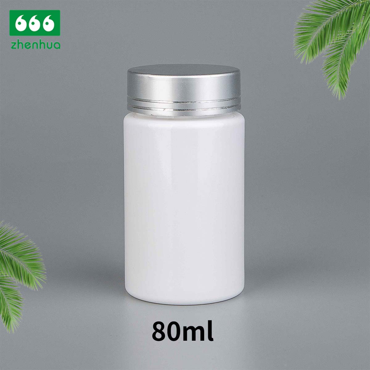 80/120ml Cylinder Wide Mouth PET Solid Medicine Bottle White PE Lined Screw Cap/CRC Cap