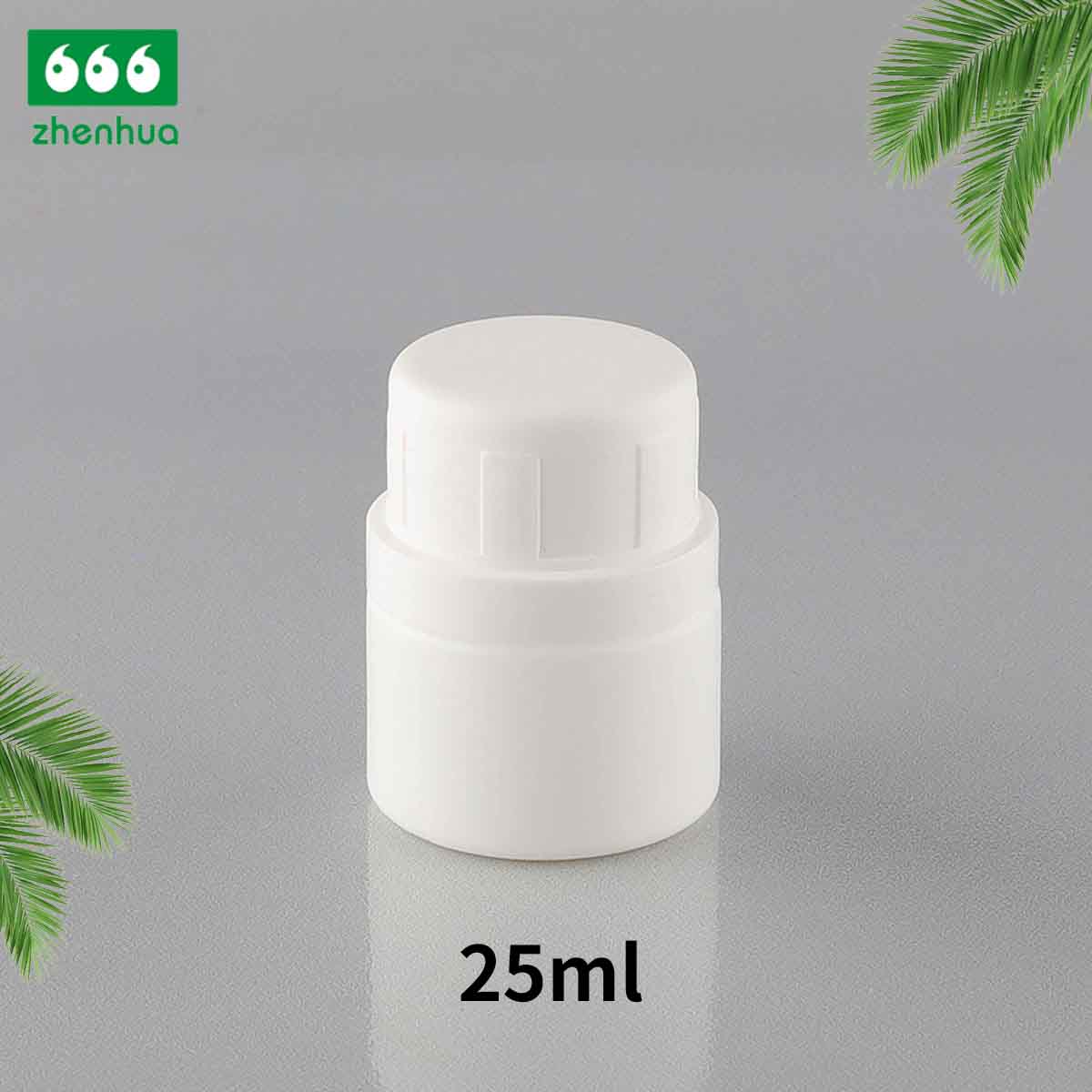 20/25/30ml White/Amber Round HDPE Solid Medicine Pill Bottle with White PE Lined Screw Cap