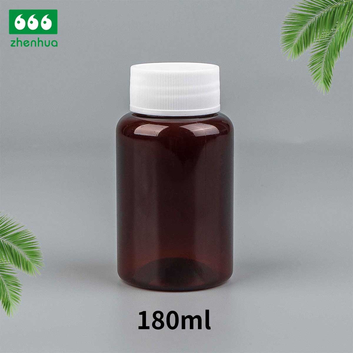 90cc 100cc 140cc 180cc Eco-friendly PET Amber Pharmaceutical Dietary Supplement Bottles Dispensing Bottles with PE High Screw Cap