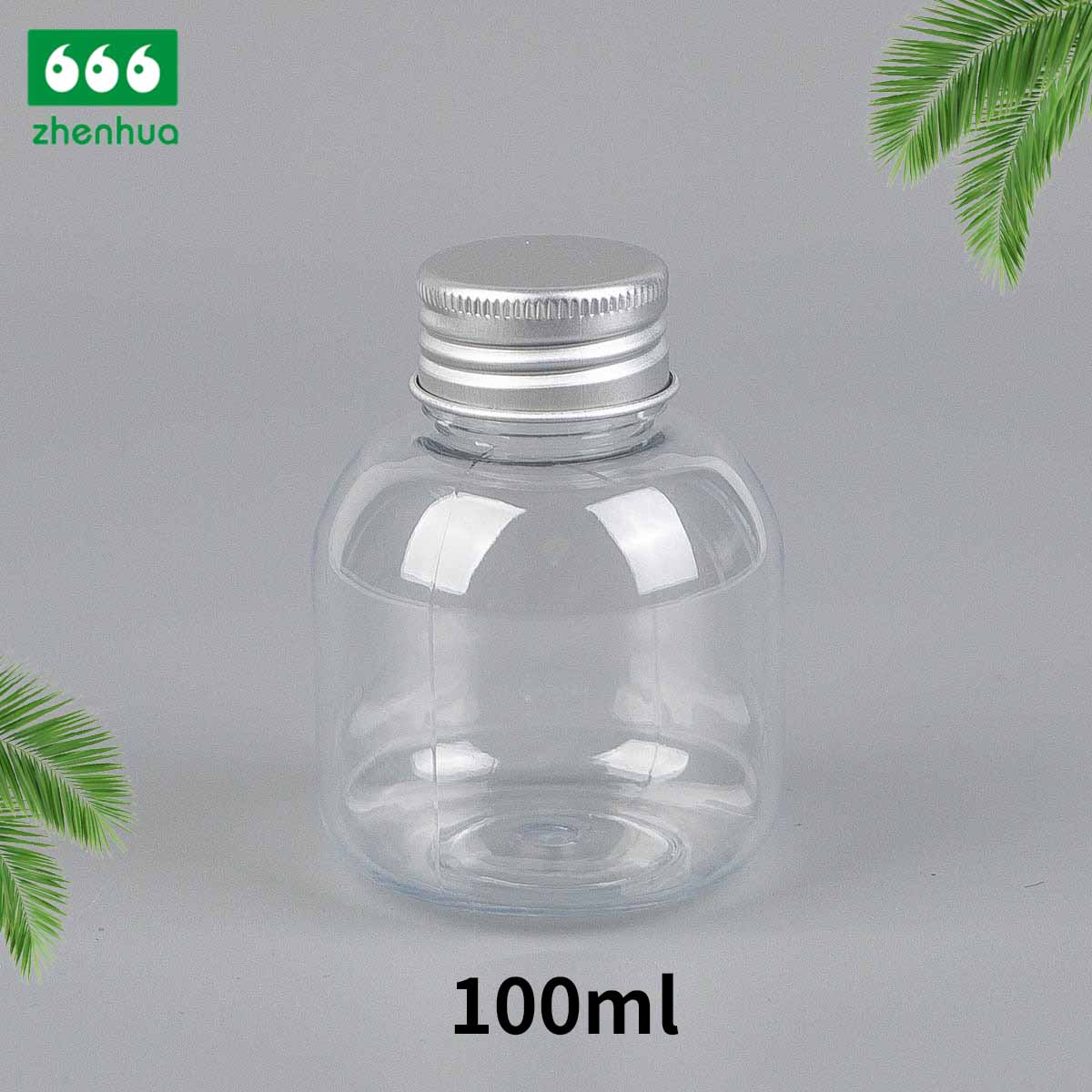 100ml Round Amber PET Liquid Medicinal Syrup Bottle/ Enzyme Drink Bottle with Tamper Evident Cap