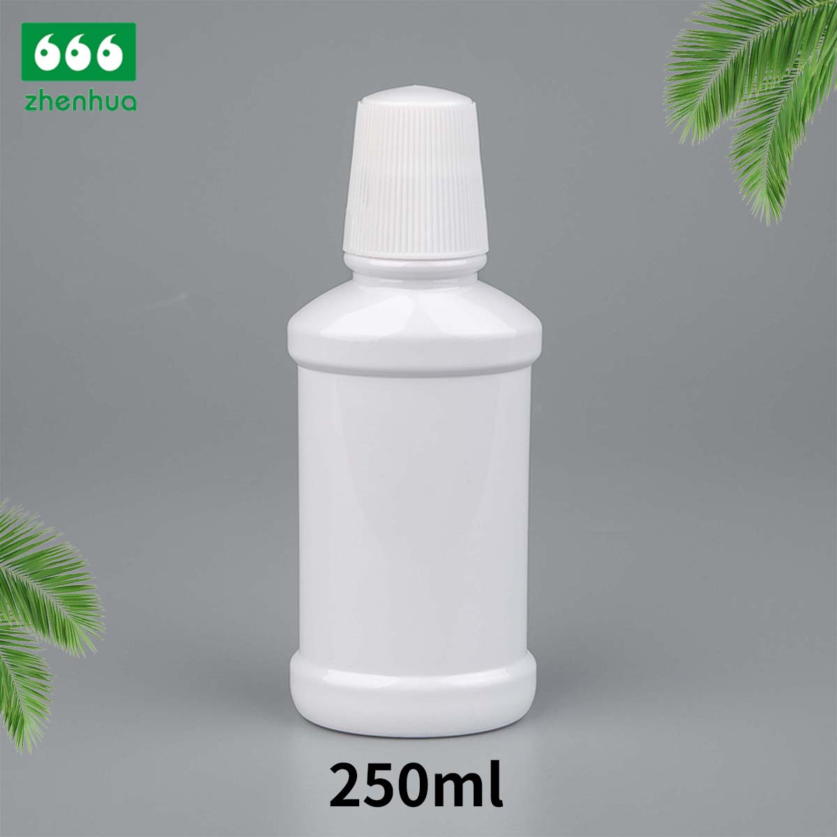 200ml 250ml White Oval PET Dental Care Mouthwash Bottle Detergent Bottle