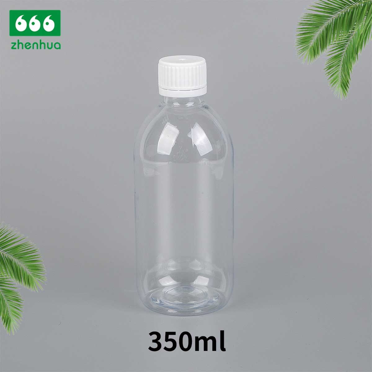 150ml/200ml/350ml Round White/Clear PET Medicinal Mouthwash Bottle Juice Drink Bottle with Tamper Proof Cap