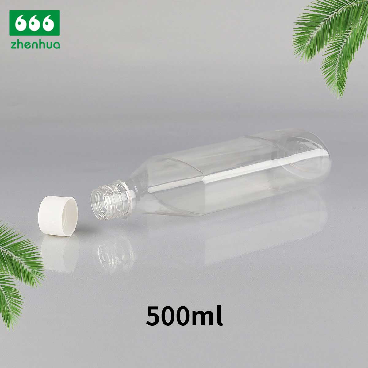 450ml Amber Square PET Fish Oil Bottle Seasoning Sauce Bottle