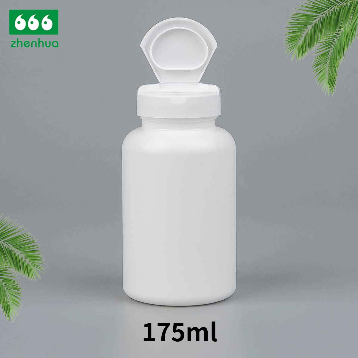 120/150/175/300ml White HDPE Vitamin Supplement Bottle Calcium Flakes Fish Oil Capsule Bottle With Flip Top Cap
