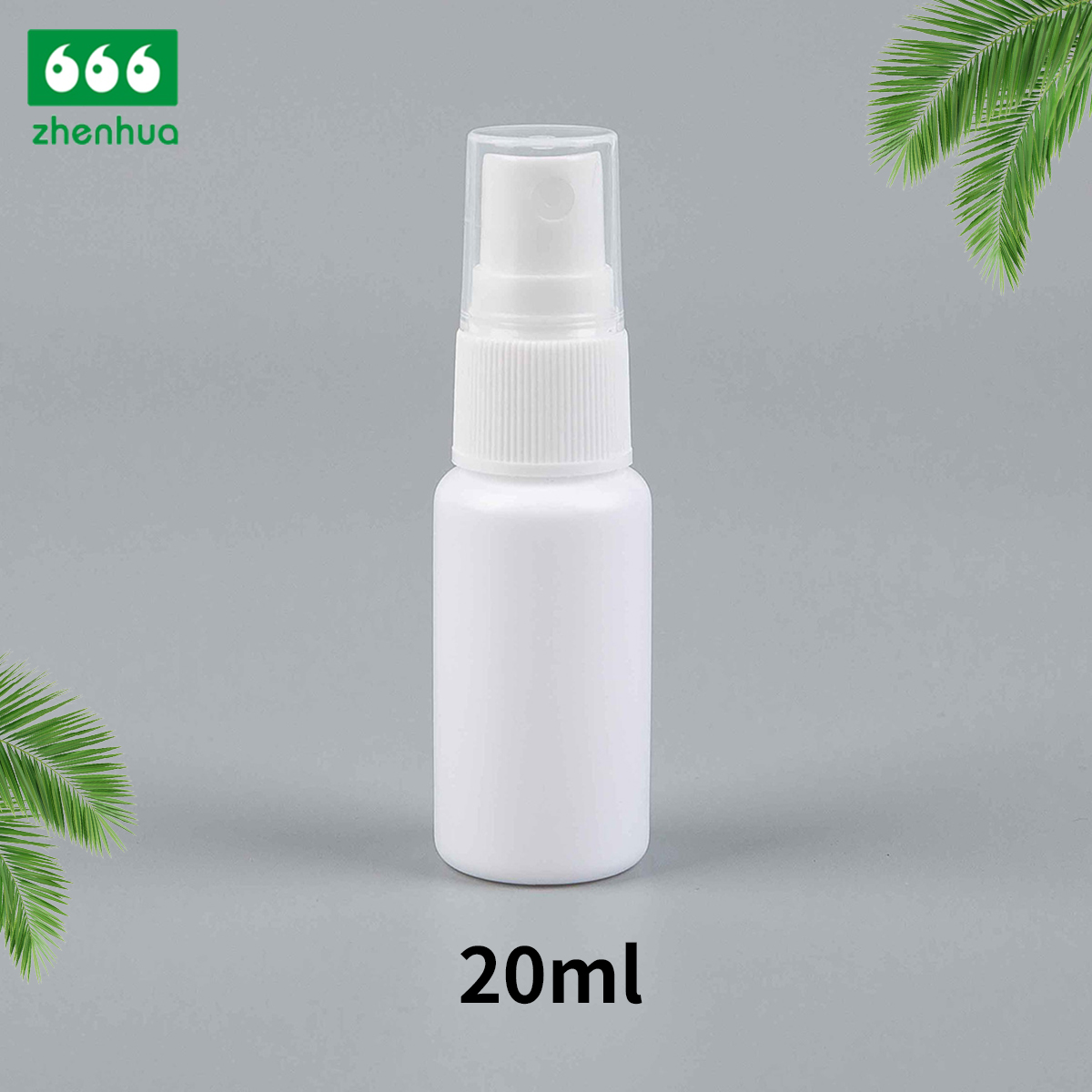 15ml 20ml 30ml 40ml White Round HDPE Medical Mist Sprayer Bottle Empty Portable Liquid Spray Bottle