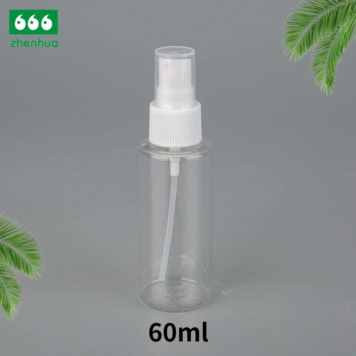 15ml/30ml/40ml/60ml/100ml Clear Cylinder Plastic PCR PET Spayer Bottle/Refillable Travel Bottle