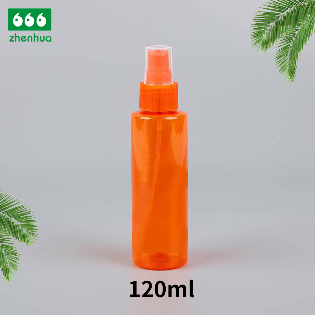 1oz/4oz/8oz Orange Cylinder Plastic PET cleaning Sprayer Bottle Medical Disinfectant Spray Bottle