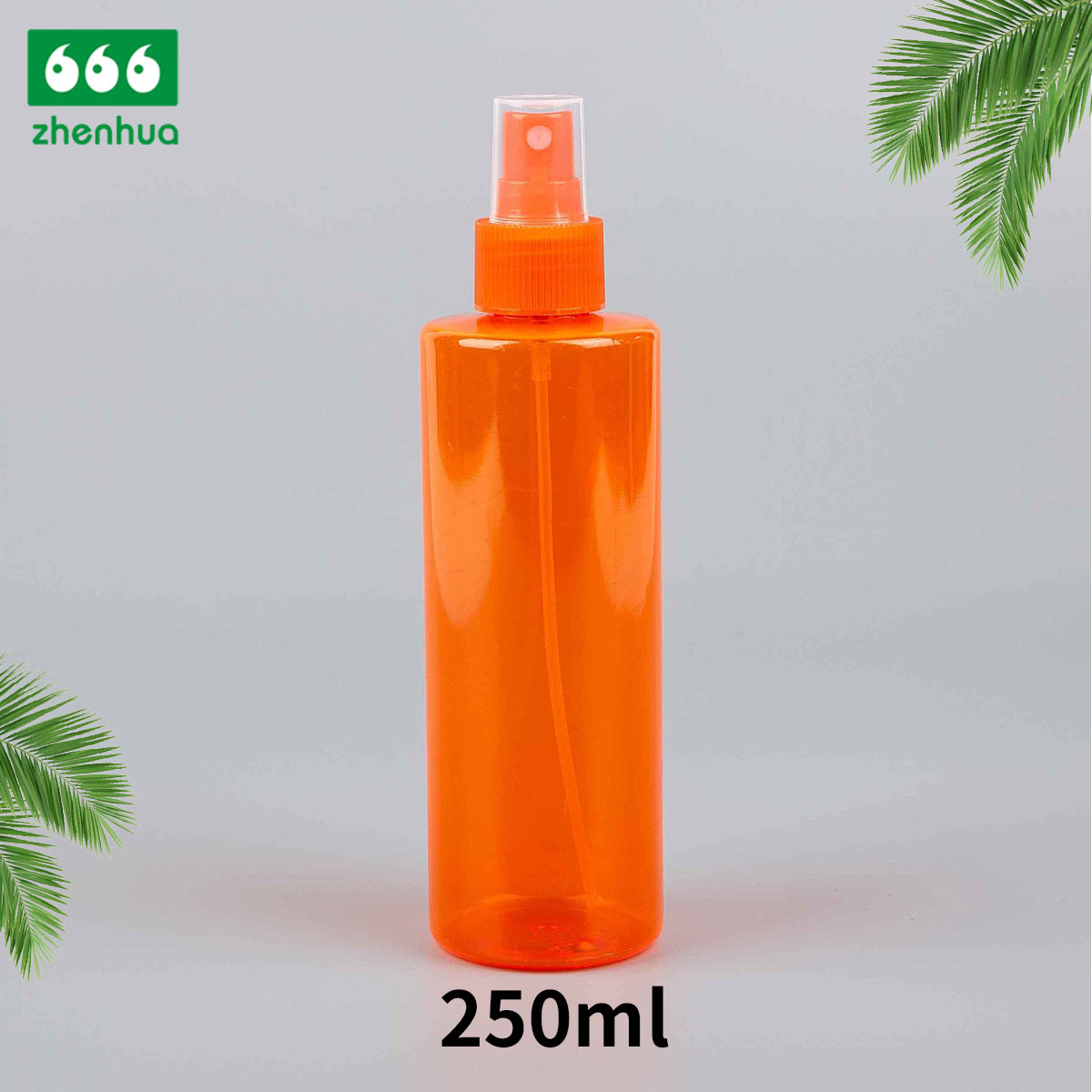 1oz/4oz/8oz Orange Cylinder Plastic PET cleaning Sprayer Bottle Medical Disinfectant Spray Bottle