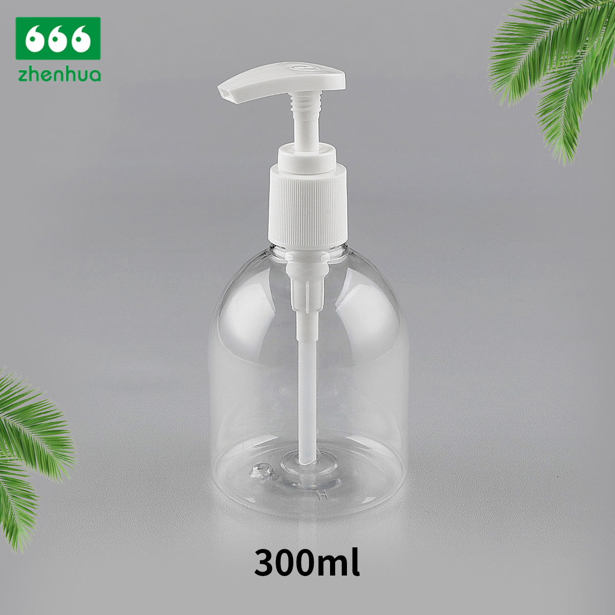 300/500ml Round Plastic PET/PCR Hand Sanitizer Bottle with Lotion pump