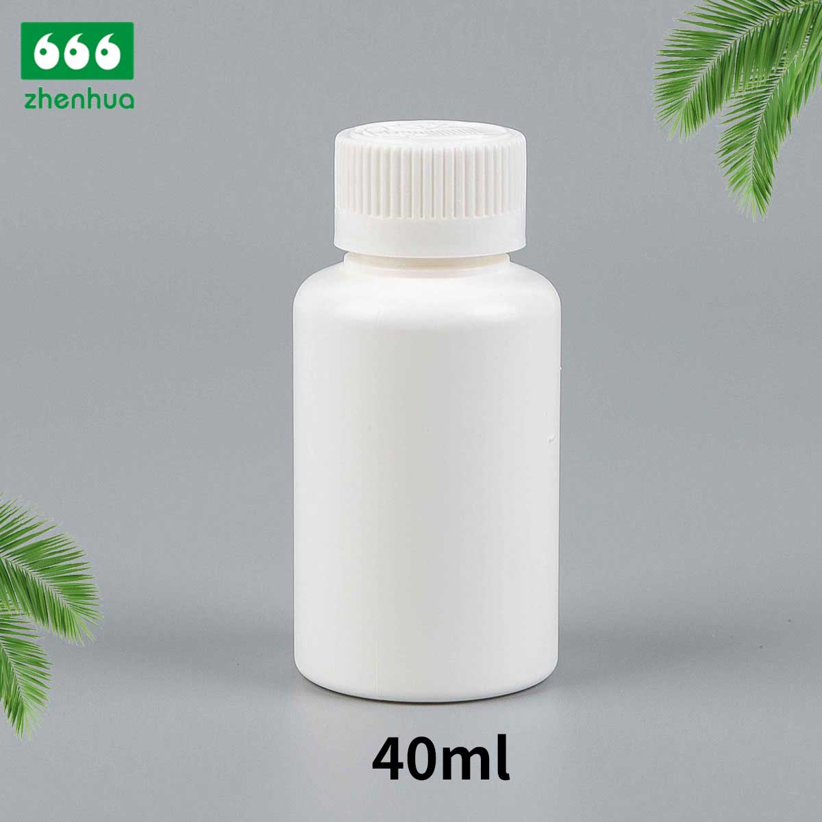 15ml/20ml/30ml/40ml Plastic Round HDPE Pharamaeutical Liquid Mini Bottle with PE Lined Screw Cap
