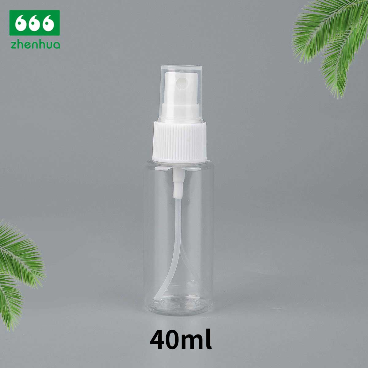 15ml/30ml/40ml/60ml/100ml Clear Cylinder Plastic PCR PET Spayer Bottle/Refillable Travel Bottle