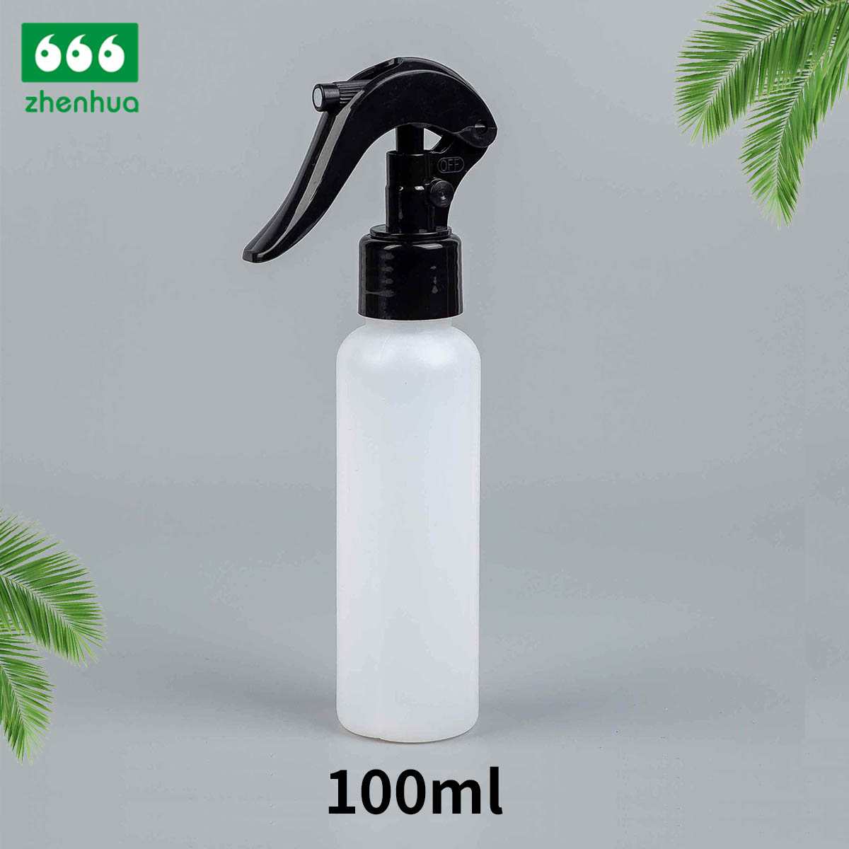 60ml/100ml/120ml/150ml/240ml 2oz/3oz/4oz/5oz/8oz Black/White/Silver Plastic HDPE Bullet Bottle with Mini Trigger Sprayer