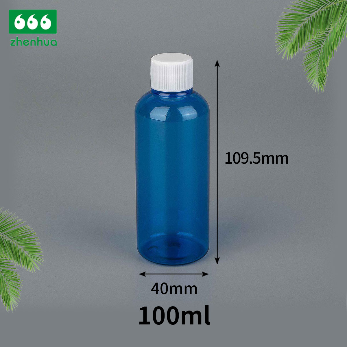 100ml 120ml 240ml 3oz 4oz 8oz Clear/Blue/Green Plastic PET Round Baby Wash Bottle with Disc Top Cap/Turret Flip Cap