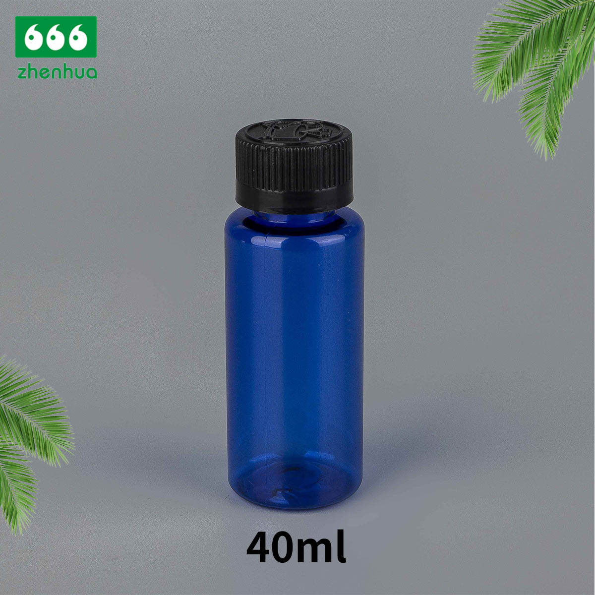 15ml/30ml/40ml/60ml/100ml Cylinder Transparent/Dark Blue BPA-free Plastic PET Concentrates/Extracts Bottle with White PE Lined Screw Cap/Alumnium Screw Cap