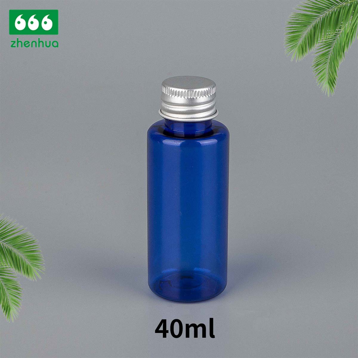 15ml/30ml/40ml/60ml/100ml Cylinder Transparent/Dark Blue BPA-free Plastic PET Concentrates/Extracts Bottle with White PE Lined Screw Cap/Alumnium Screw Cap