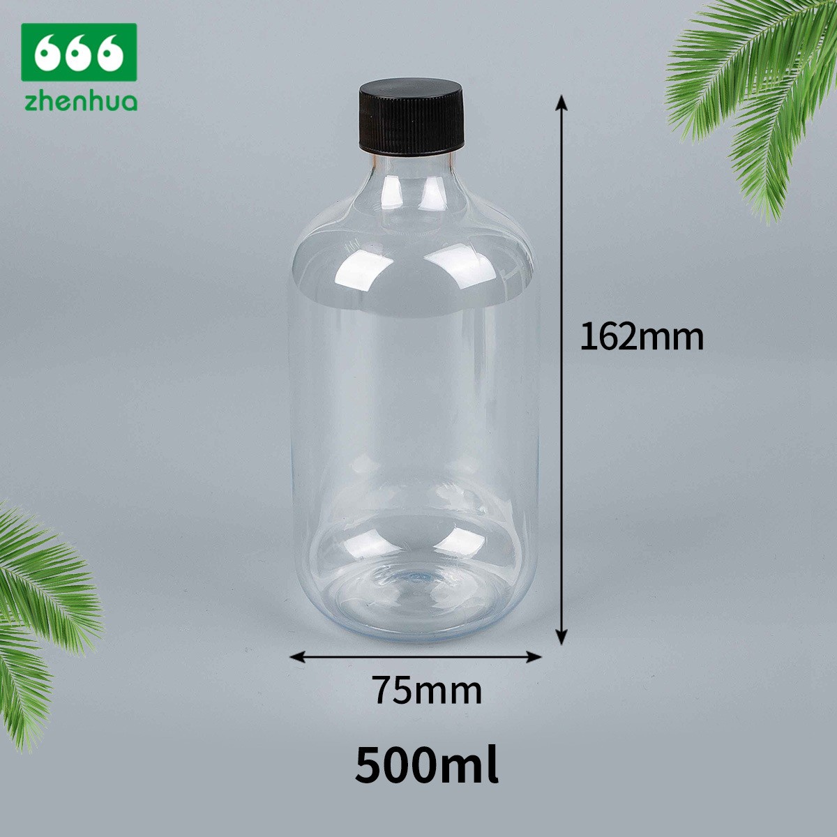500ml 16oz PET Clear Plastic Gardening Watering Bottle with Hand Trigger Pump