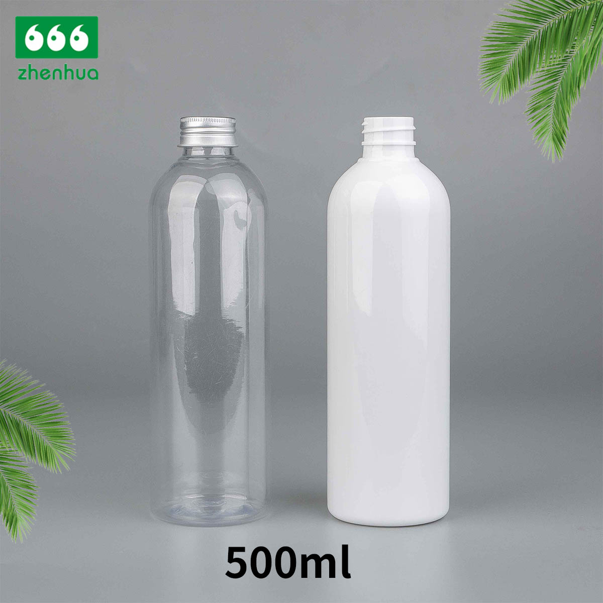 250ml/300ml/500ml 8oz/10oz/16oz Large Volume Plastic PET Toner Packaging Bottle with Ribbed Smooth Screw Cap