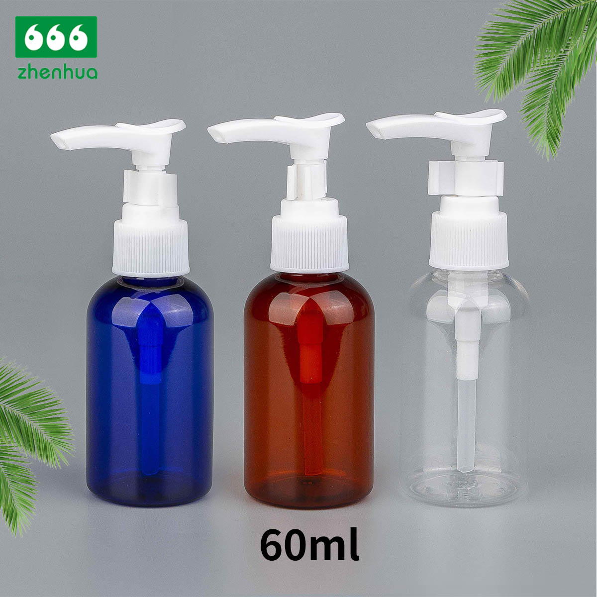 2oz/3oz/4oz/8oz/16oz Clear/Amber BOSTON Plastic PET/PCR Bottle with Lotion Pump for Personal Care Shampoo/ Shower Gel packaging