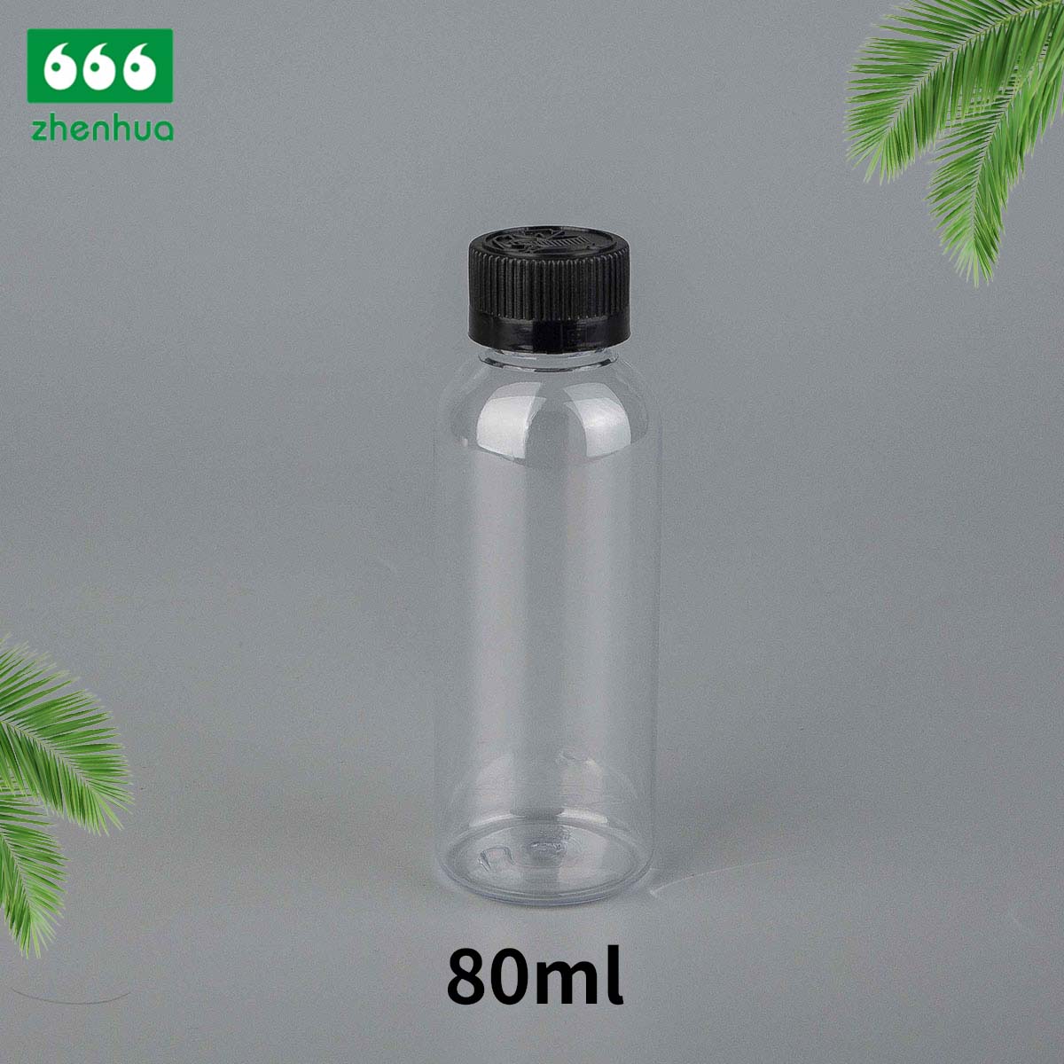 45ml 80ml 100ml 120ml Transparent/Amber PET/PCR Eco-friendly Plastic Bullet Bottle Essential Oil Storage Bottle with Alumnium/PE  Screw Cap