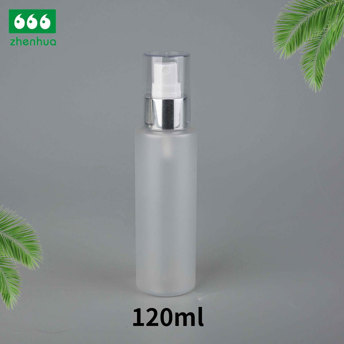 120ml/250ml 4oz/8oz PET Plastic Frosted Sepia/Clear Cylinder Skincare Spray Bottle with Fine Mist Sprayer