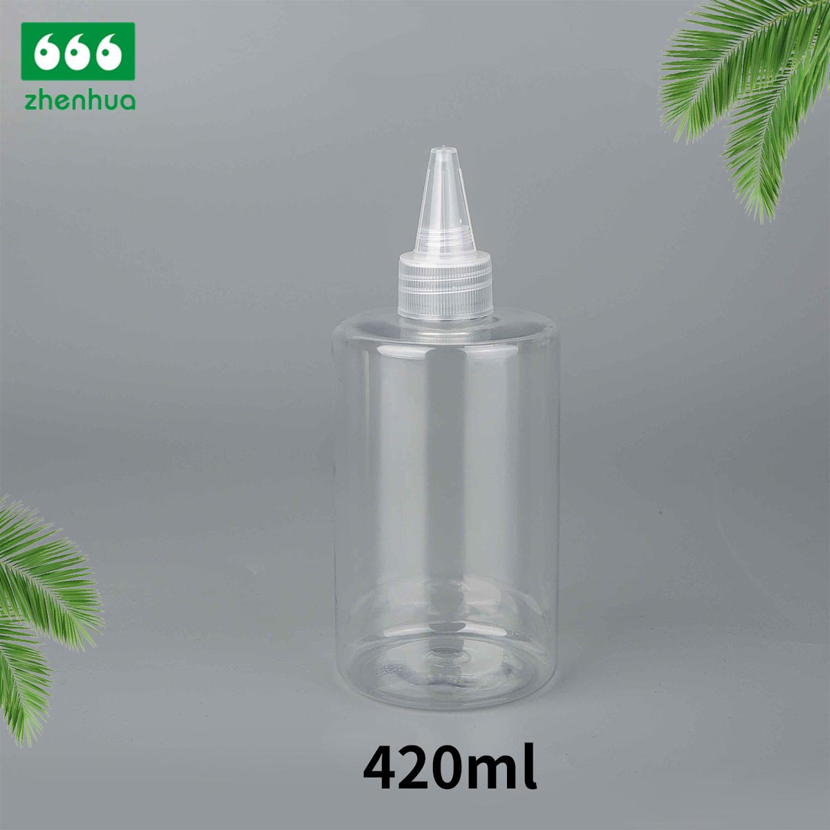 250ml/420ml/500ml 8oz/14oz/16oz Cylinder Transparent Plastic PET Large Volume Bottle for Shampoo Packaging with Black Flip Top Cap