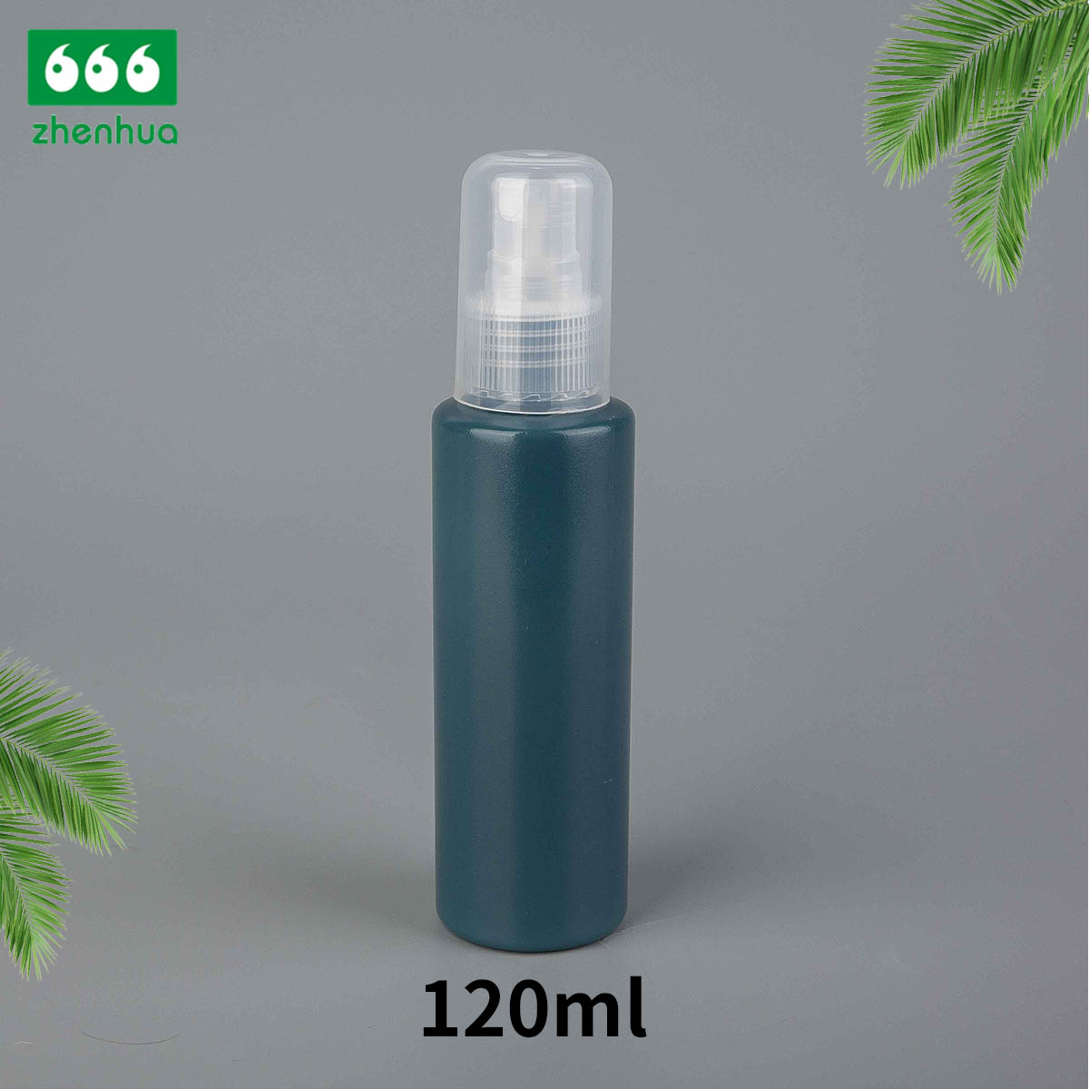 120ml/250ml 4oz/8oz PET Plastic Frosted Sepia/Clear Cylinder Skincare Spray Bottle with Fine Mist Sprayer