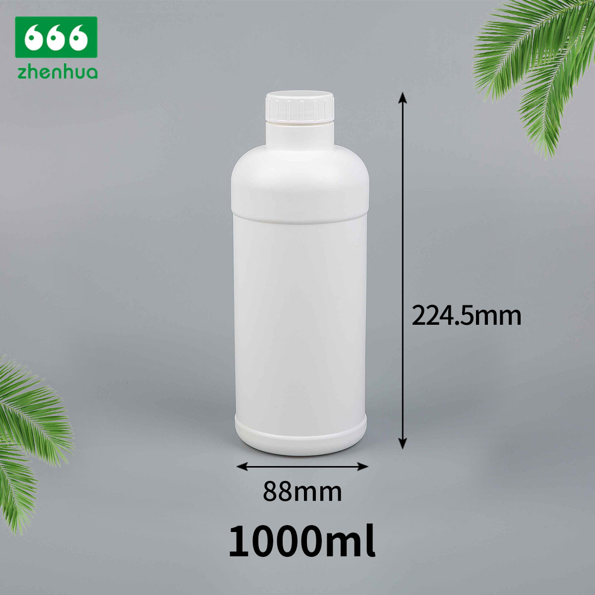 1000ml 32oz Thickened Plastic HDPE Round Large Volume Chemical Liquid Packaging Bottle with Customized Thickened PE Screw Cap