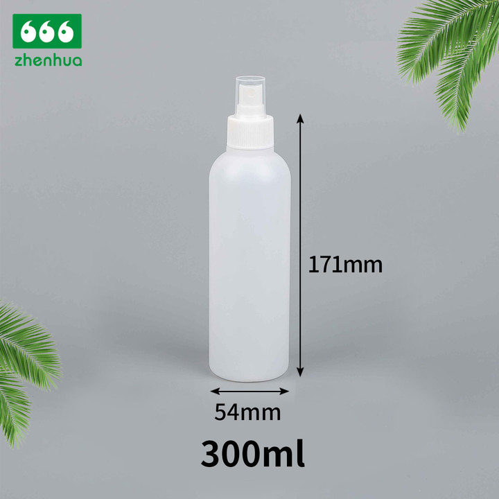 300ml 10oz Natural Large Volume Plastic HDPE Round Chemical Liquid Dilution Bottle with Push Pull Cap