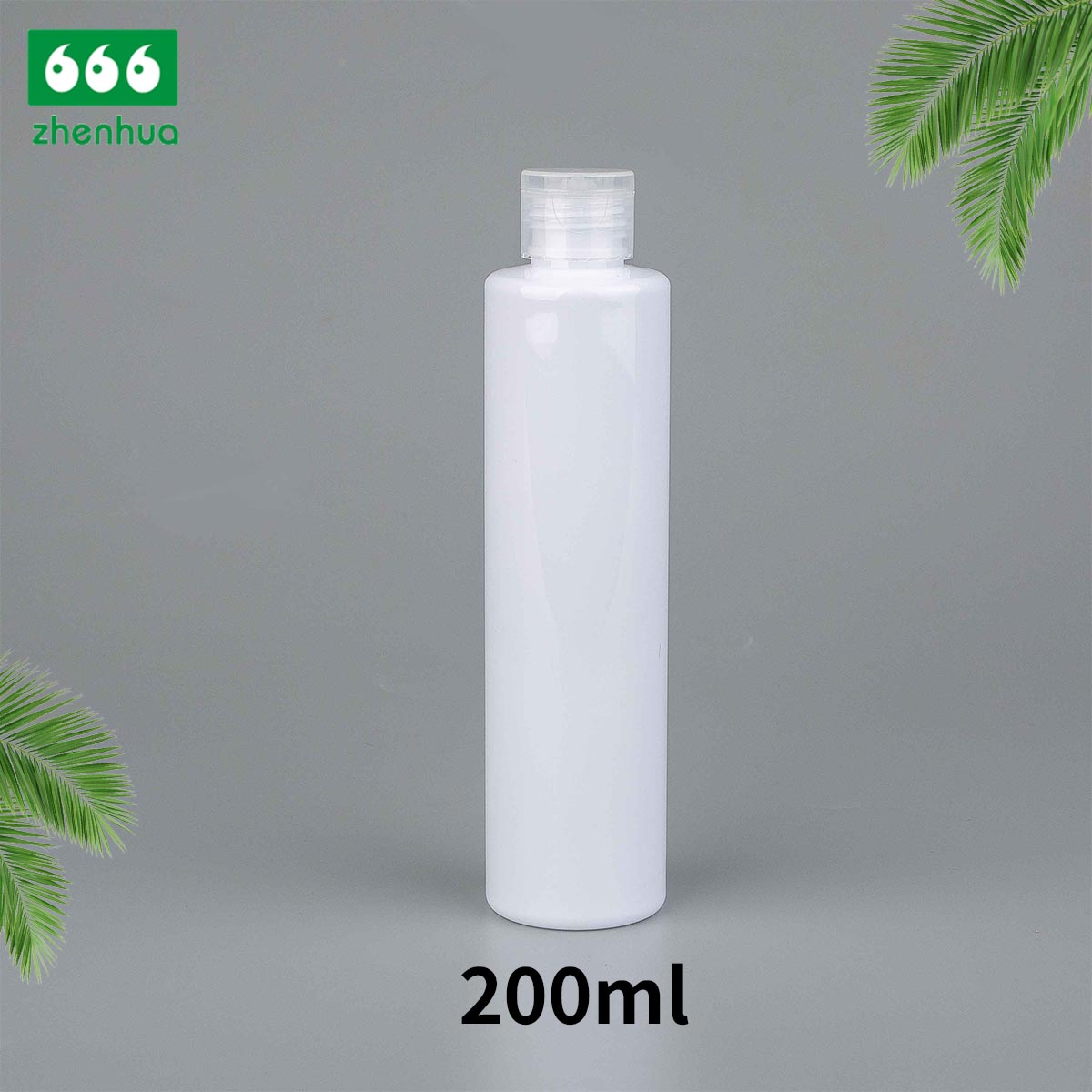 75ml 200ml 250ml Cylinderical Plastic PET Transparent/Pale Pink Lotion Squeeze Bottle with Natural Flip Top Cap
