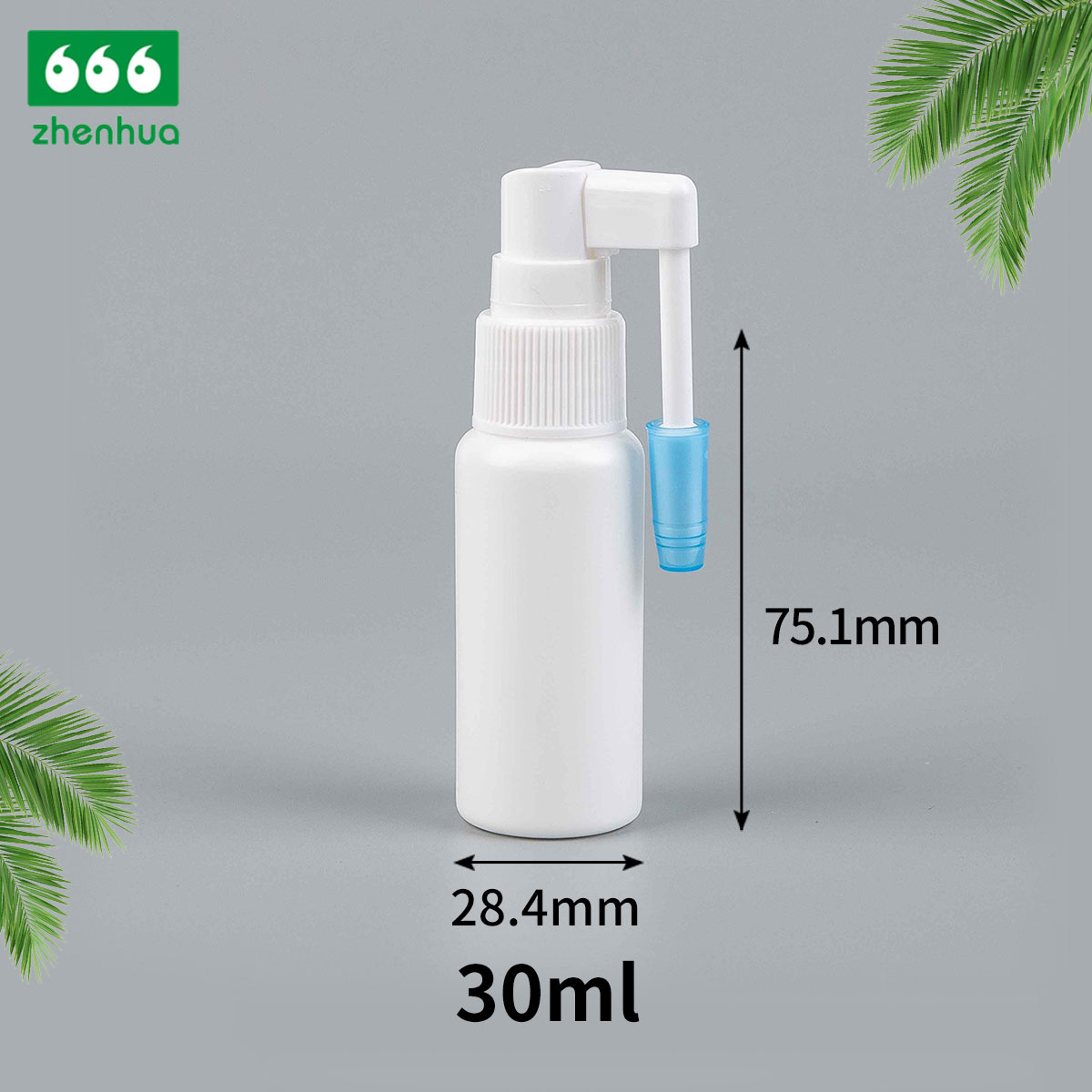15ml 20ml 30ml 40ml Plastic HDPE Medical Nasal Spray Bottle with Nasal Throat Sprayer/ Long Nozzle Nasal Sprayer
