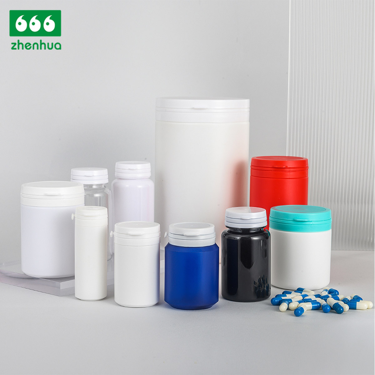 50ml 120ml 150ml Transparent/Black/Milky Plastic PET Tear off Chewable Tablet Bottle with LDPE Tear Off Cap