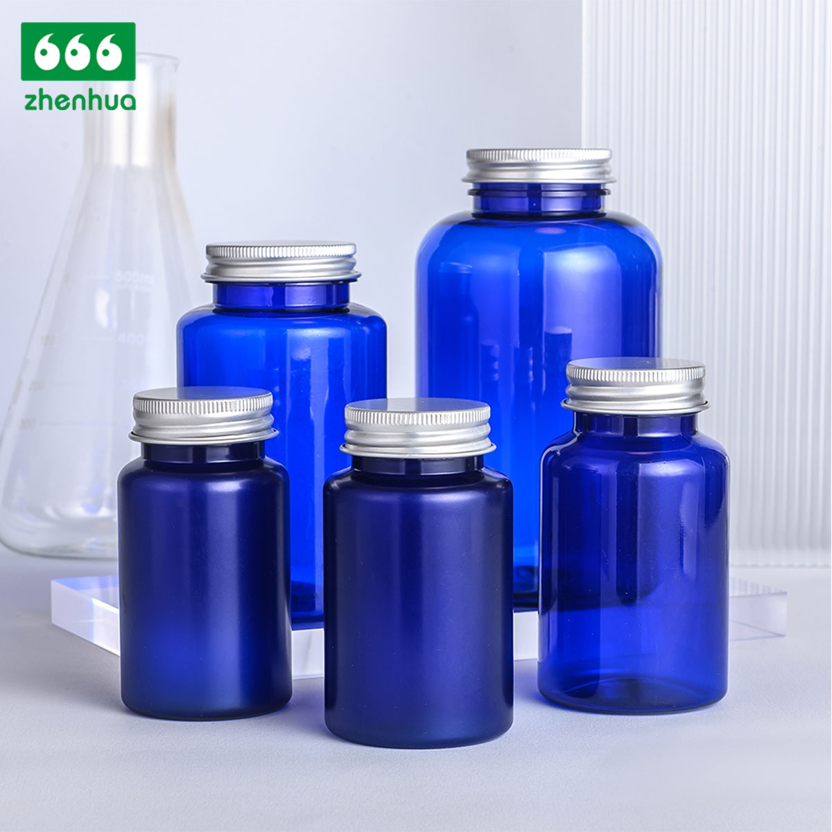 43/400 Calibre 150cc 200cc 250cc 280cc Plastic PET Amber Solid Tablet Packaging Bottle Herbal Extract Capsule Bottle